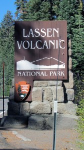 Lassen Volcanic Naitonal Park sign